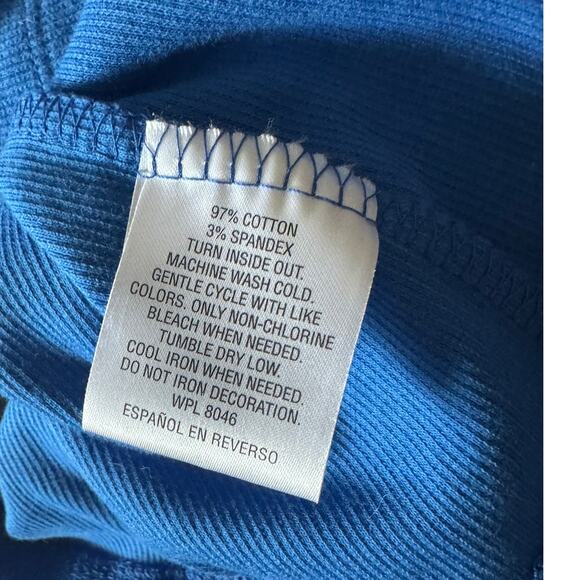 INC International Concepts Small Blue Ribbed Jeweled Tank Top - Picture 5 of 8